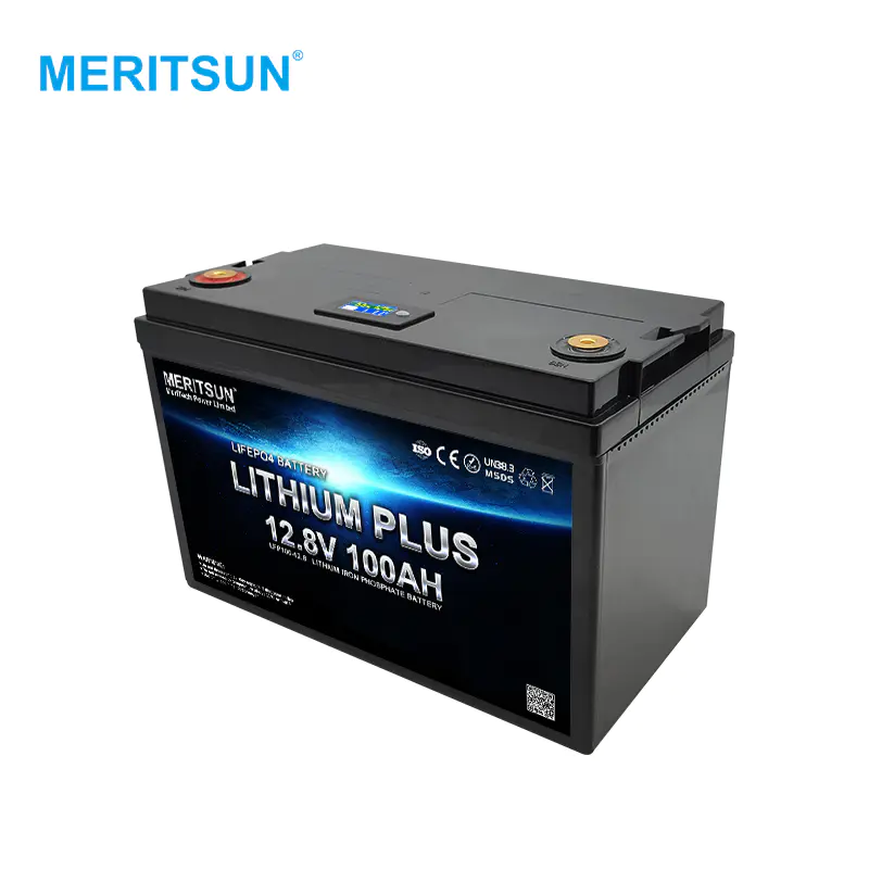 With LCD APP Bluetooth Control 12V 100Ah Deep Cycle LiFePO4 Lithium ion Polymer Battery Pack