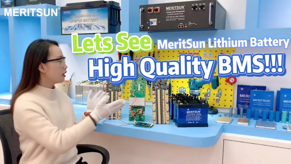 MeritSun 12V 24V 48V lithium battery smart BMS (Bluetooth, LCD, low temp heating)