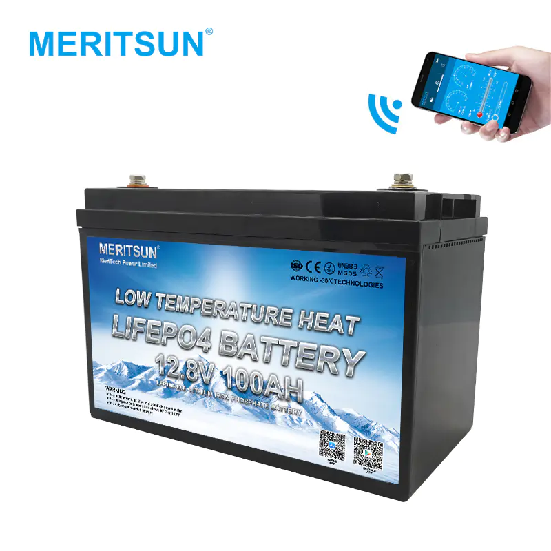Low Temperature Lifepo4 12v 100ah Lithium Ion Battery With Bluetooth