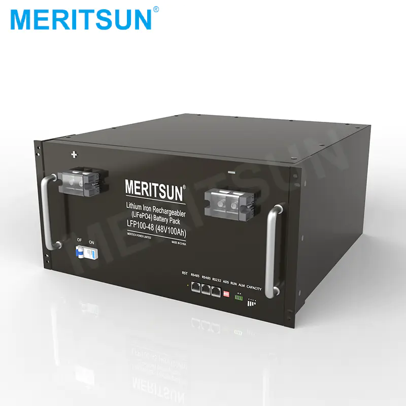 MeritSun ESS Energy Storage System 48V 100Ah LiFePO4 Lithium ion Battery with 6000 Cycles Life