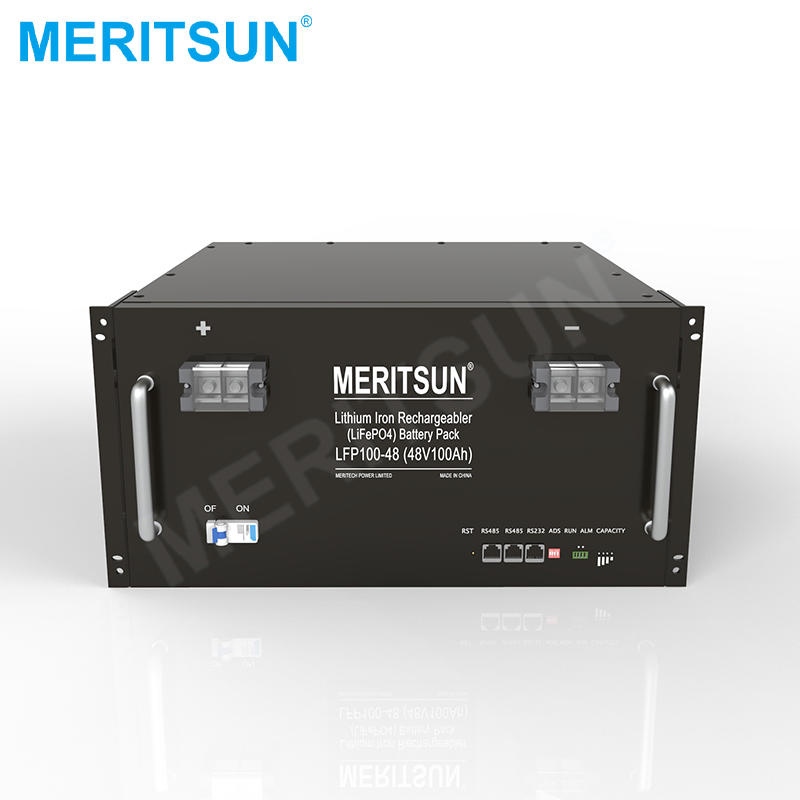MeritSun ESS Energy Storage System 48V 100Ah LiFePO4 Lithium ion Battery with 6000 Cycles Life
