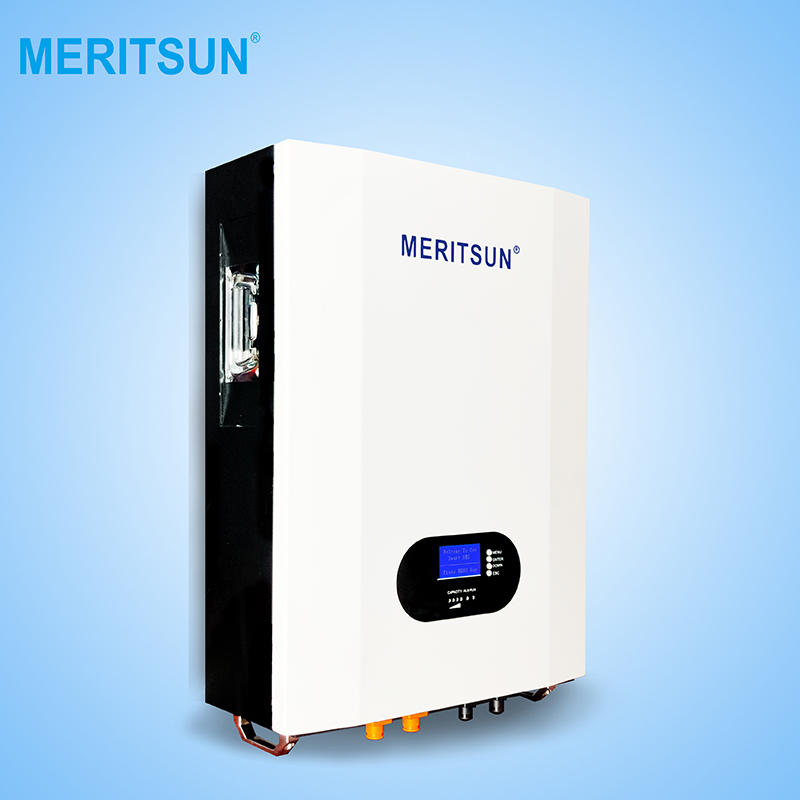 MeritSun Solar Storage 100ah 200ah Recharge Battery 5kw 10kw Lithium Ion Battery Power Wall 48V