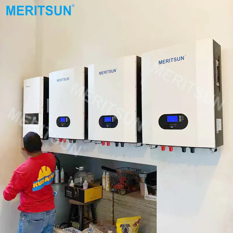 Patented Technologies power energy wall battery Lithium Battery 48V 140Ah With 3K 5K Hybrid Inverter ON Off Grid for Home Solar Power System