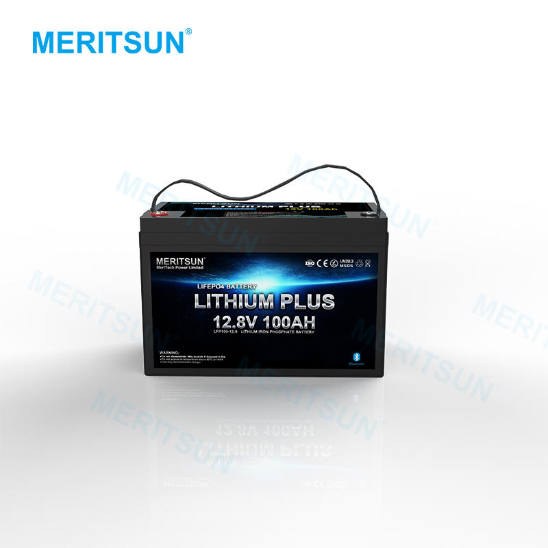 Meritsun Hot Sale Solar  Lithium Deep Cycle 100ah 12v Lifepo4 Battery With BMS