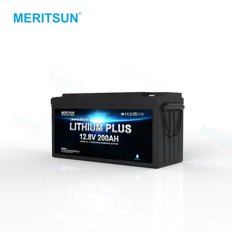 MeritSun Solar RV Marine Boat Lifepo4 Storage Ion 12v 300ah Lithium Battery Pack With Bluetooth