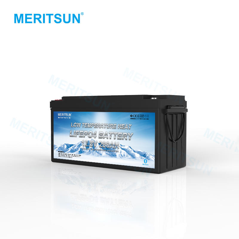 Meritsun Low Temperature Battery Lifepo4 Lithium Ion Battery 12V 200ah Home Appliances BOATS Golf Carts Electric Power Systems