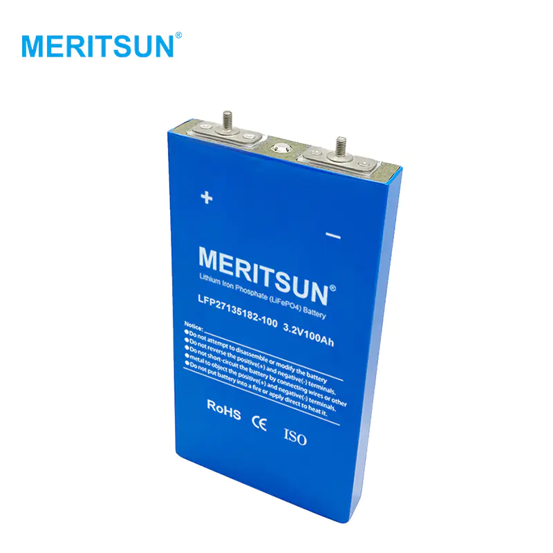 Meritsun 3.2V 100AH Prismatic LiFePO4 Battery Cell Lithium Battery