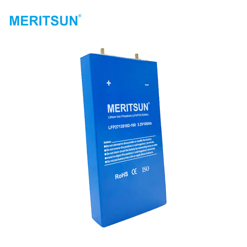 Meritsun High Quality Prismatic for Solar Storage LiFePO4 Battery Cell Lifepo4 3.2V 100AH