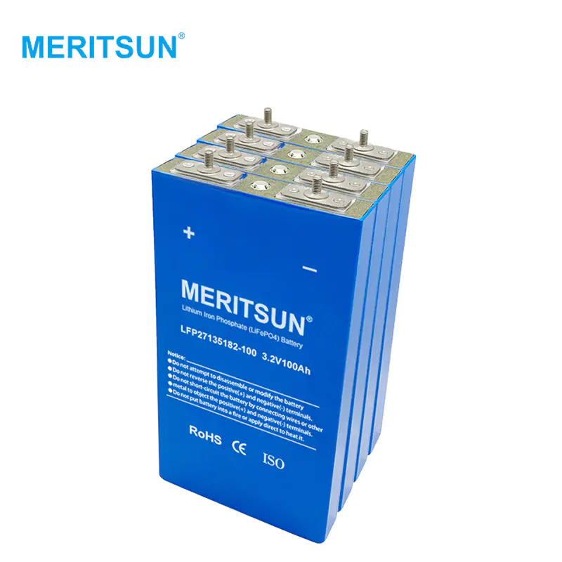 Meritsun High Quality Prismatic for Solar Storage Lithium Battery Cell Lifepo4 3.2V 100AH