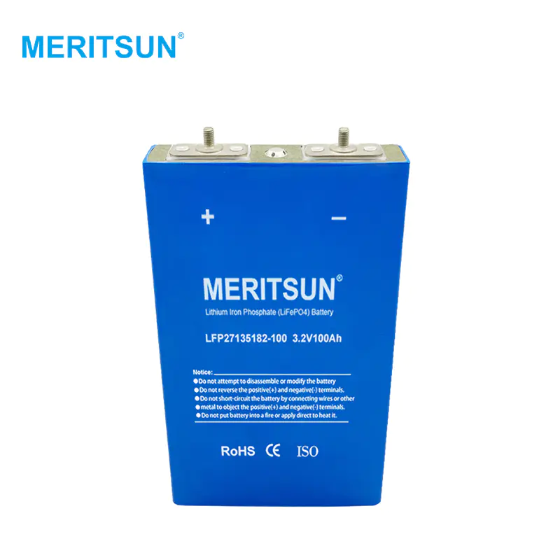 Meritsun 3.2V 100AH Prismatic LiFePO4 Battery Cell Lithium Battery