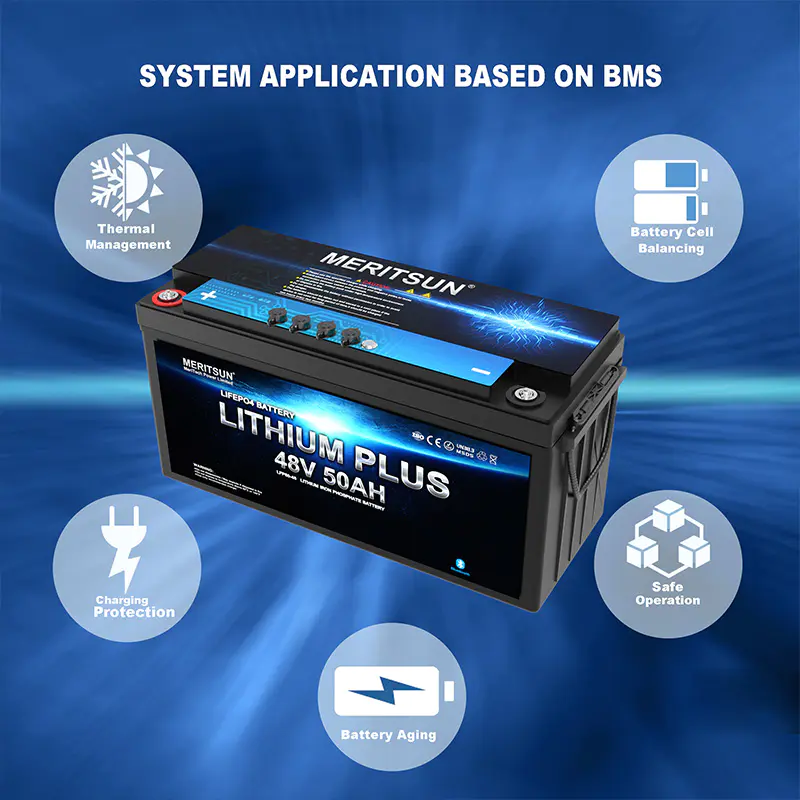 Support parallel connection 48V 50ah golf cart Lithium battery with RS485 Communication Interface