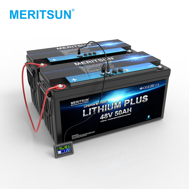 Support parallel connection 48V 50ah Smart Lithium Iron Phosphate Battery Golf Cart LiFePO4 Battery with BMS RS485