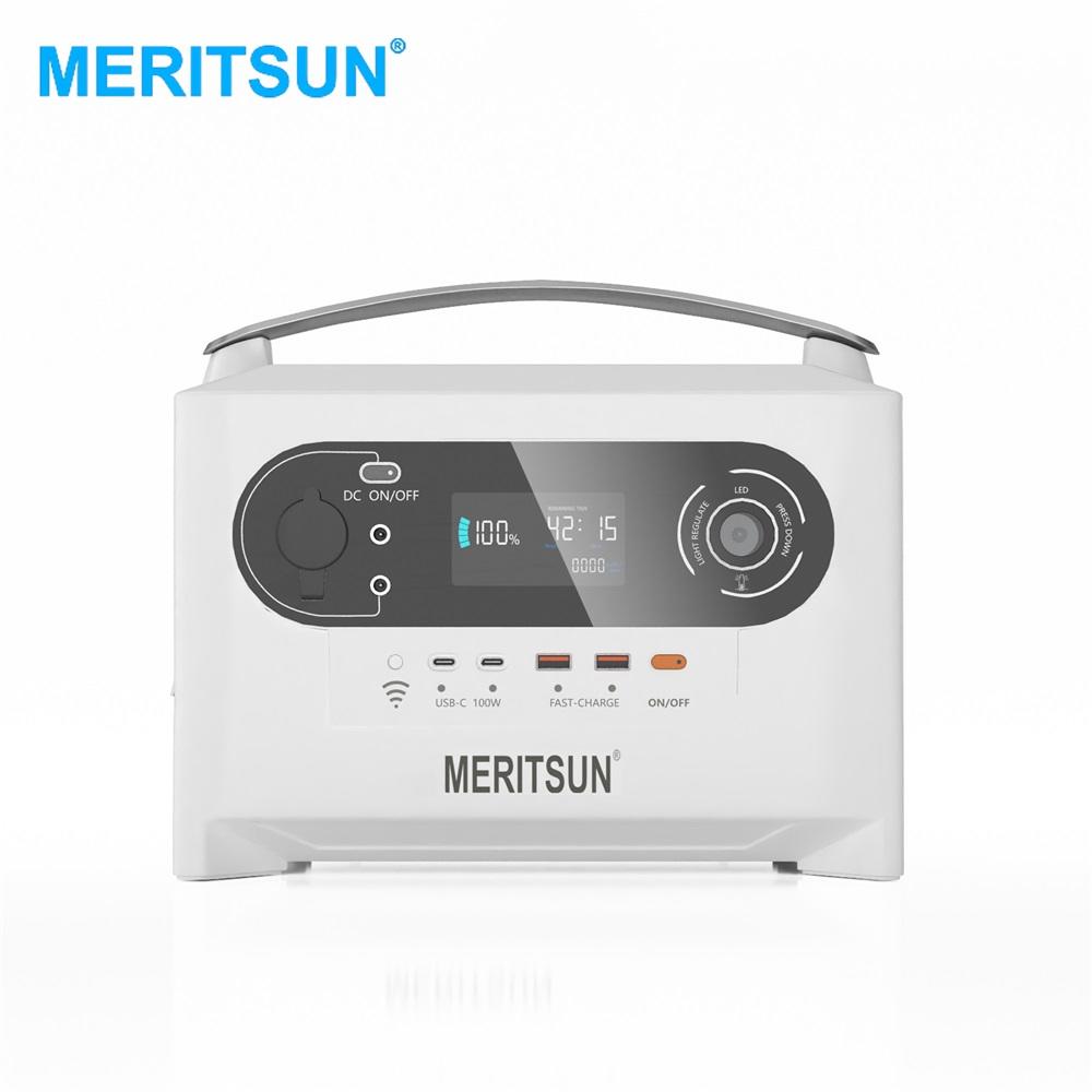 MeritSun Solar Generator 700W Solar Mobile Lithium Battery Pack for Outdoor Emergency