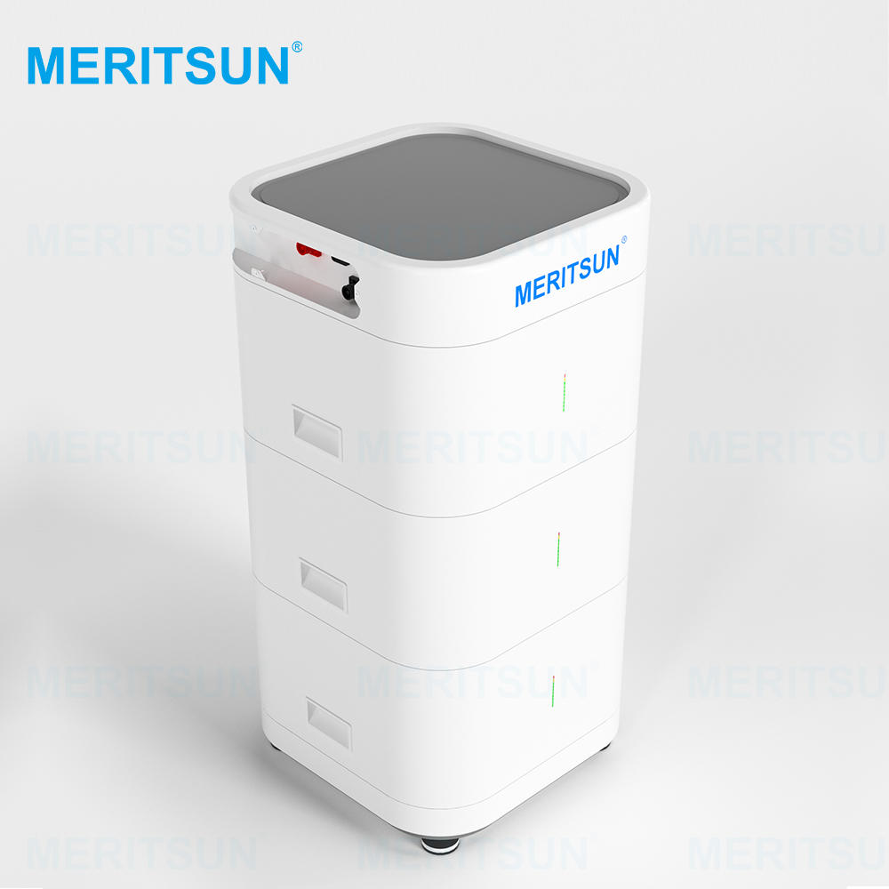 Groundbreaking Design MeritSun Solar Energy LiFePO4 Battery System 10KWH, 15KWH, 20KWH,30KWH,40KWH for Residential with unlimited parallel operations