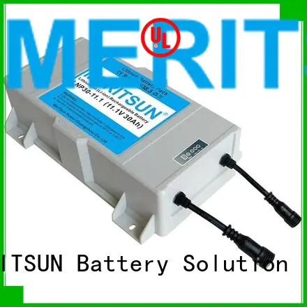MERITSUN Brand lipo rechargeable solar street light lithium battery manufacture