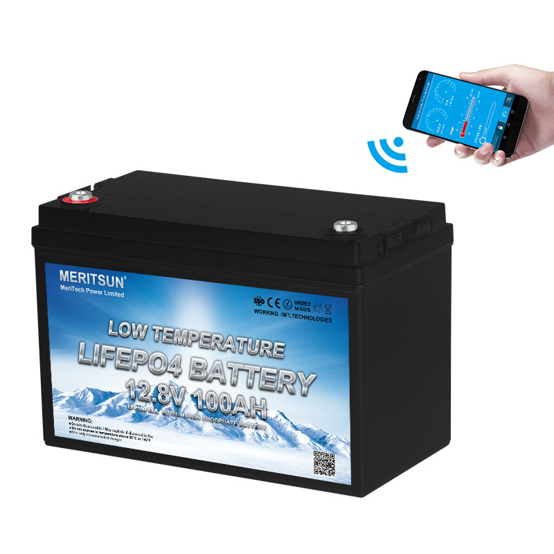 Low Temperature Lifepo4 12v 100ah Lithium Ion Car Battery With Bluetooth...