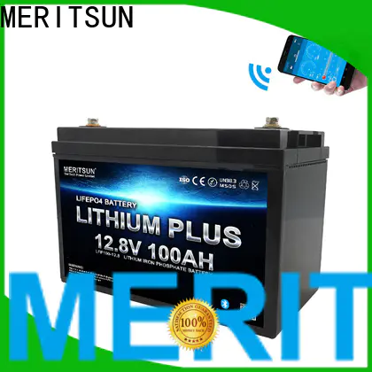 MERITSUN bluetooth lithium battery with good price for solar street light