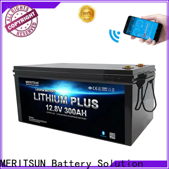MERITSUN lithium battery with bluetooth factory for solar street light