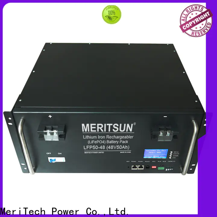 MERITSUN smart charging storage battery systems factory direct supply for base transceiver station