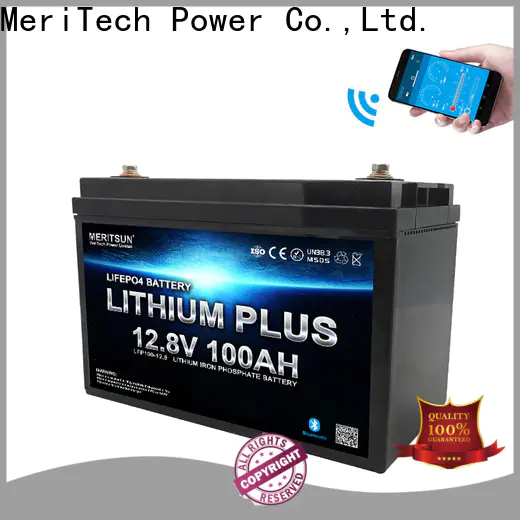 MERITSUN lithium battery with bluetooth with good price for solar street light